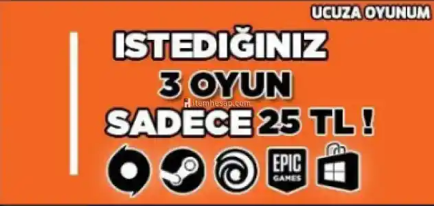 İstediğiniz 3 Oyun + Garanti + 6 ay Destek