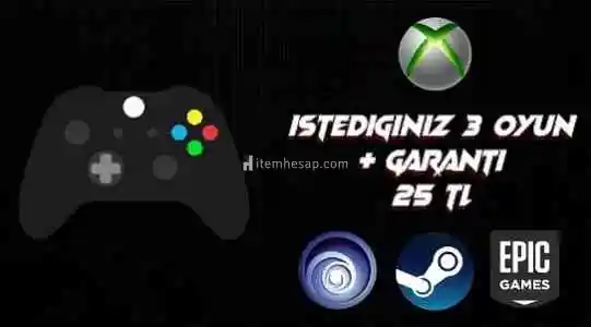 İstediğiniz 3 Oyun Sadece 25 TL + Garanti