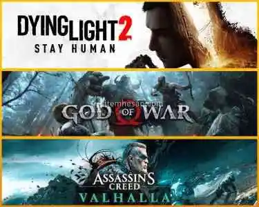 Ac Valhalla + God of War + Dying Light 2