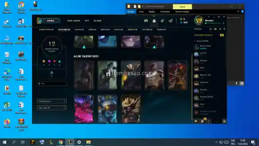 League Of Legends Tr hesabı 65 sv plat 4