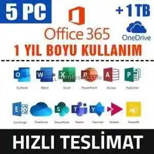 Office 365 Dijital Lisans Hesabı 1 YIL 5 CİHAZ