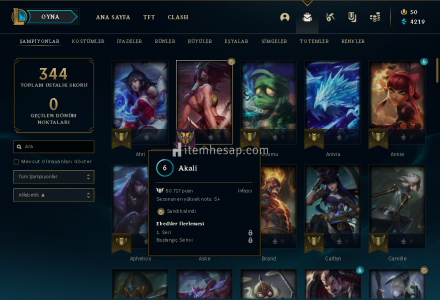 ! LOL HESAP UCUZA SATIYORUM İHTİYACIM VAR ACIKLAMA OKU !