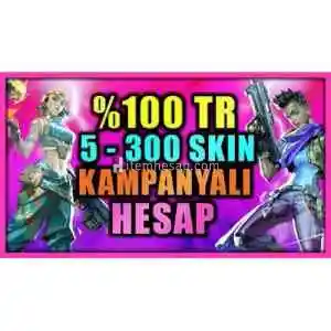 1 ALANA 1 BEDAVA 100 TR 5-300 SKİN ULTRA VİP RANDOM HESAPLAR