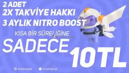 2x Anlık 3 Aylık Nitro + 4x(Boost+Extra)