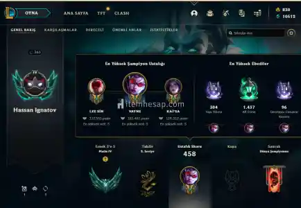 League of Legends Plat Hesap