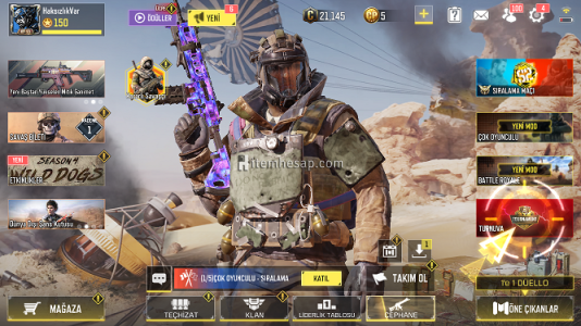 Call Of Duty Mobile 3.000 TL değerinde hesap