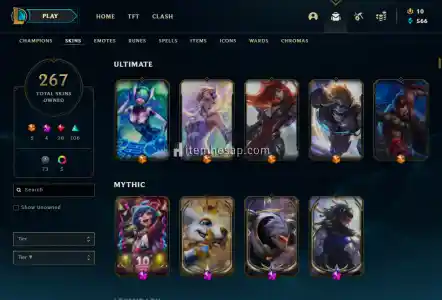 267 SKIN 6K TL YATIRILMIS + TFT 2K YATIRILMIS HESAP