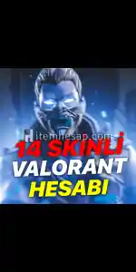 14 SKİNLİ (VANDAL GARANTİLİ) VALORANT HESABI