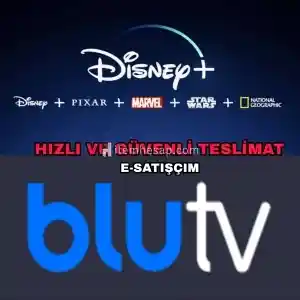 DİSNEY+ 1 AY ve BLUTV 1 AY GARANTİLİ PREMİUM HIZLI TESLİMAT