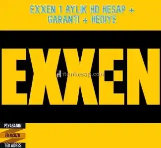 EXXEN 1 AYLIK Reklamlı HD HESAP + Garanti + Hediye