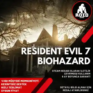 Resident Evil 7 Biohazard Steam Hesabı + Hediye