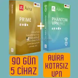 Avira Phantom VPN PRO 3 AY + Avira Prime Antivirus 3 AY (Kişiye Özel)