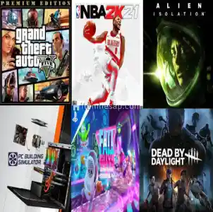 Herşeyi değiştirilebilir Epic Games Hesap GTA 5 Premium + NBA 2k21 + Pc building simulator + Dead By Daylight...