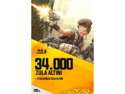 Zula 34.000 Altın +  BONUS