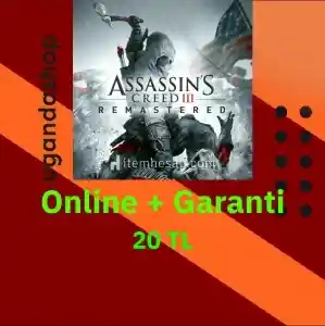 Assassin's Creed 3 III Remastered Online Ubisoft Hesap + Garanti