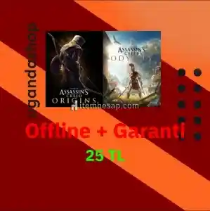 Assassin's Creed Odyssey + Assassin's Creed Origins Offline Epic Games Hesap + Garanti