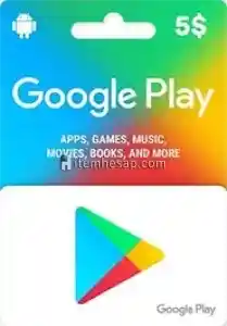 Google play gift card $5 dollar