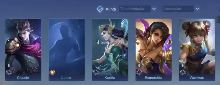 Mobile legends lunox yve wanwanlı hesap