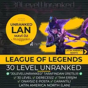 ⭐️LoL LAN 55K+ ÖZ 30 Level Unranked Hesap⭐️