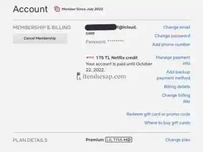 Netflix Premium 4K - 1 Profil