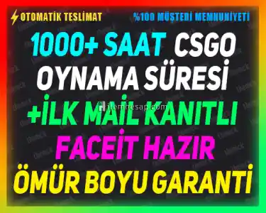 FACEİT HAZIR⭐️1000-1500+ SAAT CSGO⭐️+İLK MAİL