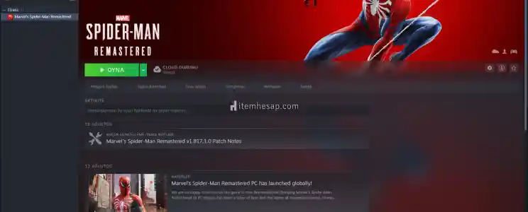 Marvels Spider-Man Remastered Garanti 7/24 Destek