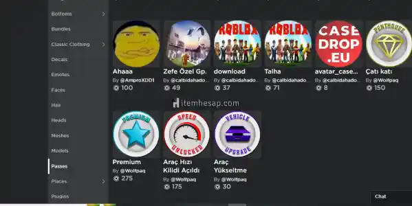 Roblox 1500 Robux Harcanmış Hesap.