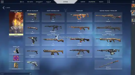 VALORANT 2 TANE CHAMPİONS SETLİ YÜKSEK RANK BOL SKİNLİ HESAP