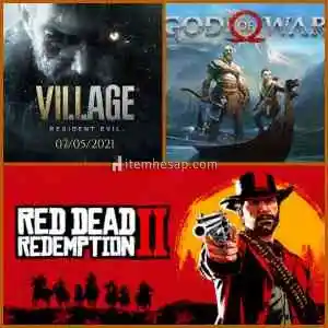Red Dead 2 + God Of War + Resident Evil Village + Garanti