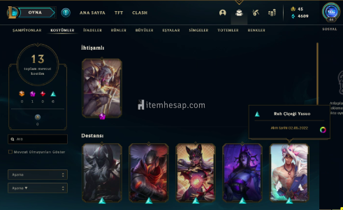 LOL HESABI DİANA KOSTÜMLÜ