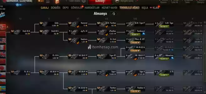 world of tank hesabı