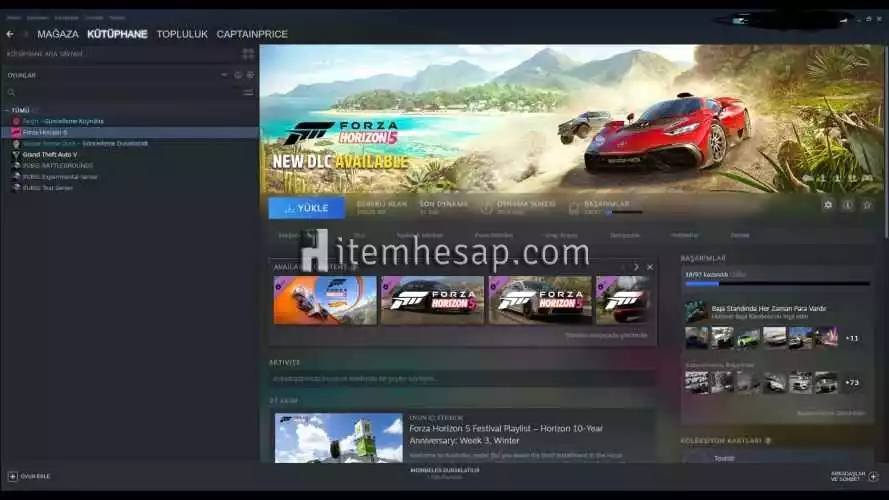 Forza Horizon 5 Olan Steam Hesabı Satın Al - 13968 | İtemHesap