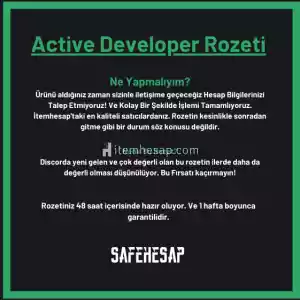 Discord Active Developer Rozeti [100%]