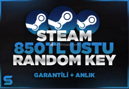 +850Tl Steam Random Oyun Key / Üst Kalite + Garantili