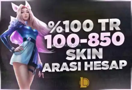 [0 Turkıye] Lol 100-850 Skın Hesap