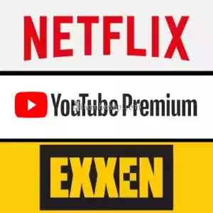 Netflix 4K Uhd - Youtube Premium - Exxen Üyeliği