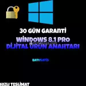 [Windows 8.1 Pro Dijital Ürün Anahtarı] 30 Gün Garanti