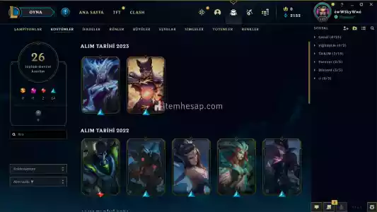 League Of Legends 137 Seviye Hesap