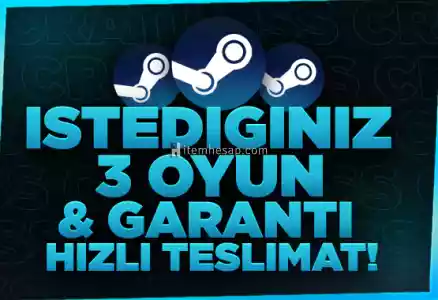 İstediğiniz 3 Oyun + Garanti & Destek