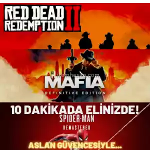 Mafiia Definitive Edition+Spiderman Remastered+Rdr 2+Garanti+10 Dakikada Teslimat