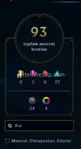 283 Level 170K Shaco Mainlik Hesap 93 Skin