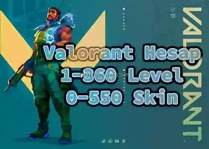 Ultra Valorant Hesap 1-360 Level 0-550 Skin