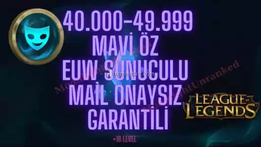 Eski Tarihli Dinlendirilmiş Lol Euw 40K+ Öz  Hesap