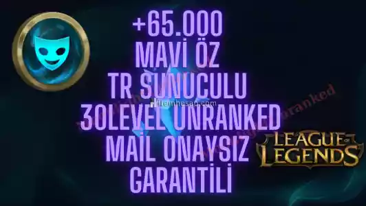 Lol 65000 Tr Mavi Öz 30 Level Unranked Hesap