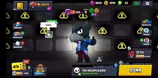 21 K 42 Elmaslı Brawl Stars Mukemmel Hesap