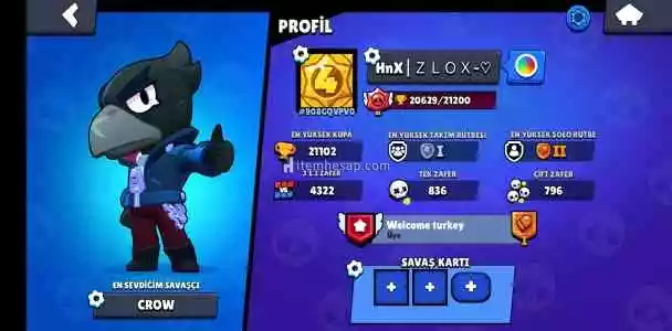 21 K 42 Elmaslı Brawl Stars Mukemmel Hesap