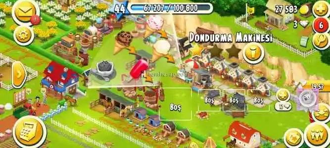 Hayday 44Lvl Bir Çok Dekorasyonlu Hesap