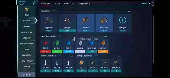 Waruniverse Satılık Hesap 18 Lvl 500K Platini Vardır Bütün Gemiler Full Hesapta Eksik Yoktur