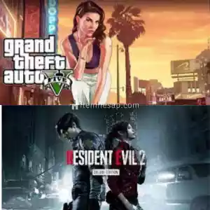 GTA 5 + Resident Evil 2 Remake + 6 Ay Garanti