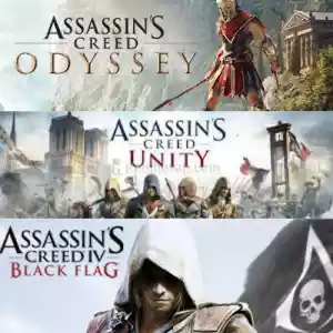 Assassins Creed Odyssey +Assassins Creed Unity + Assassins Creed 4 Black Flag